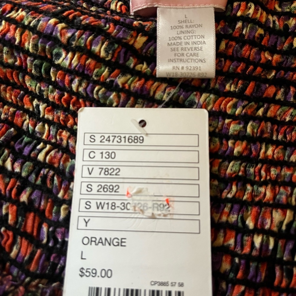 NWT Band of Gypsies Strapless Tie Dy Top Sz Large - Picture 8 of 8